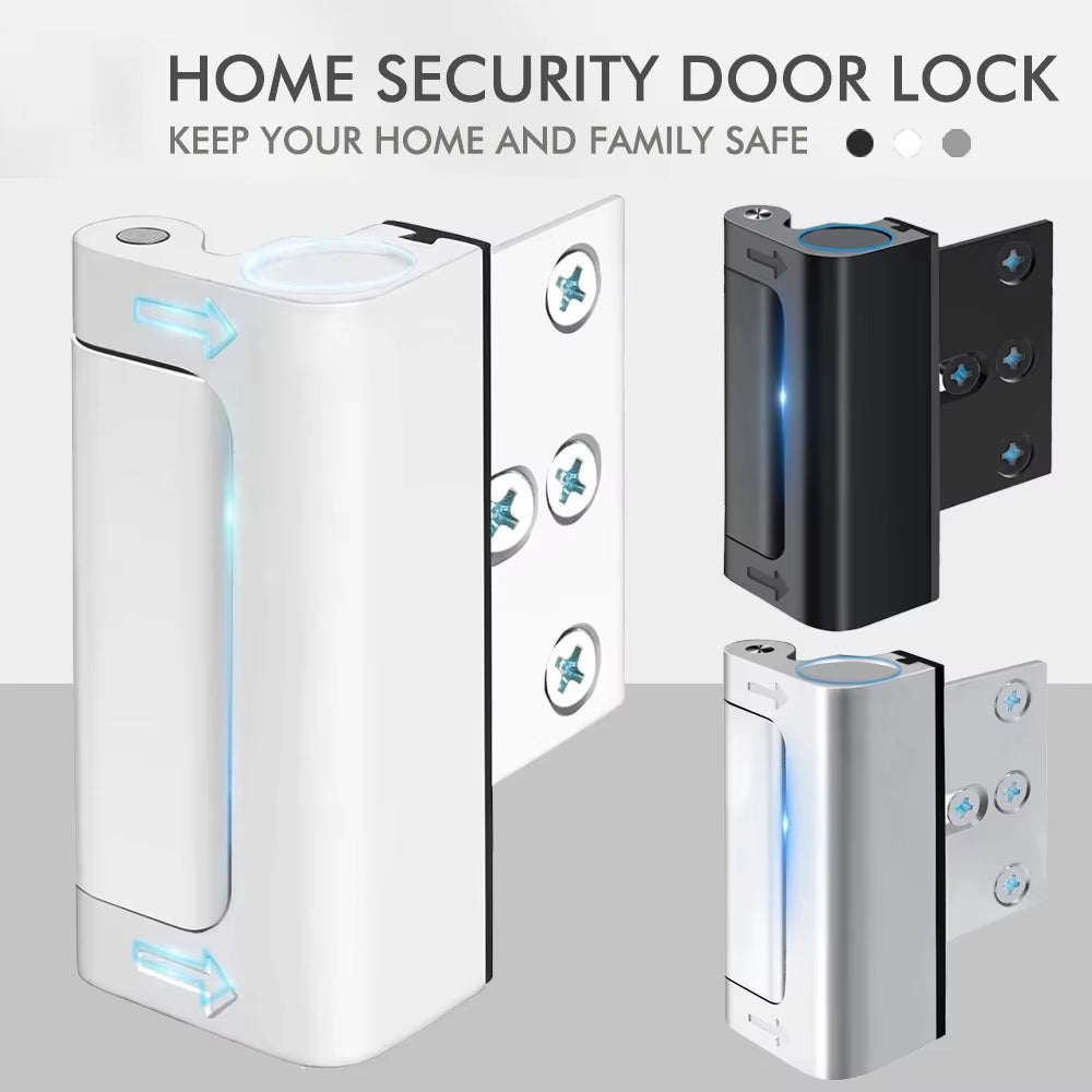 Premium Aluminum Alloy Home Security Door Lock - Childproof Anti-Theft Reinforcement Lock with 3-Inch Stop
