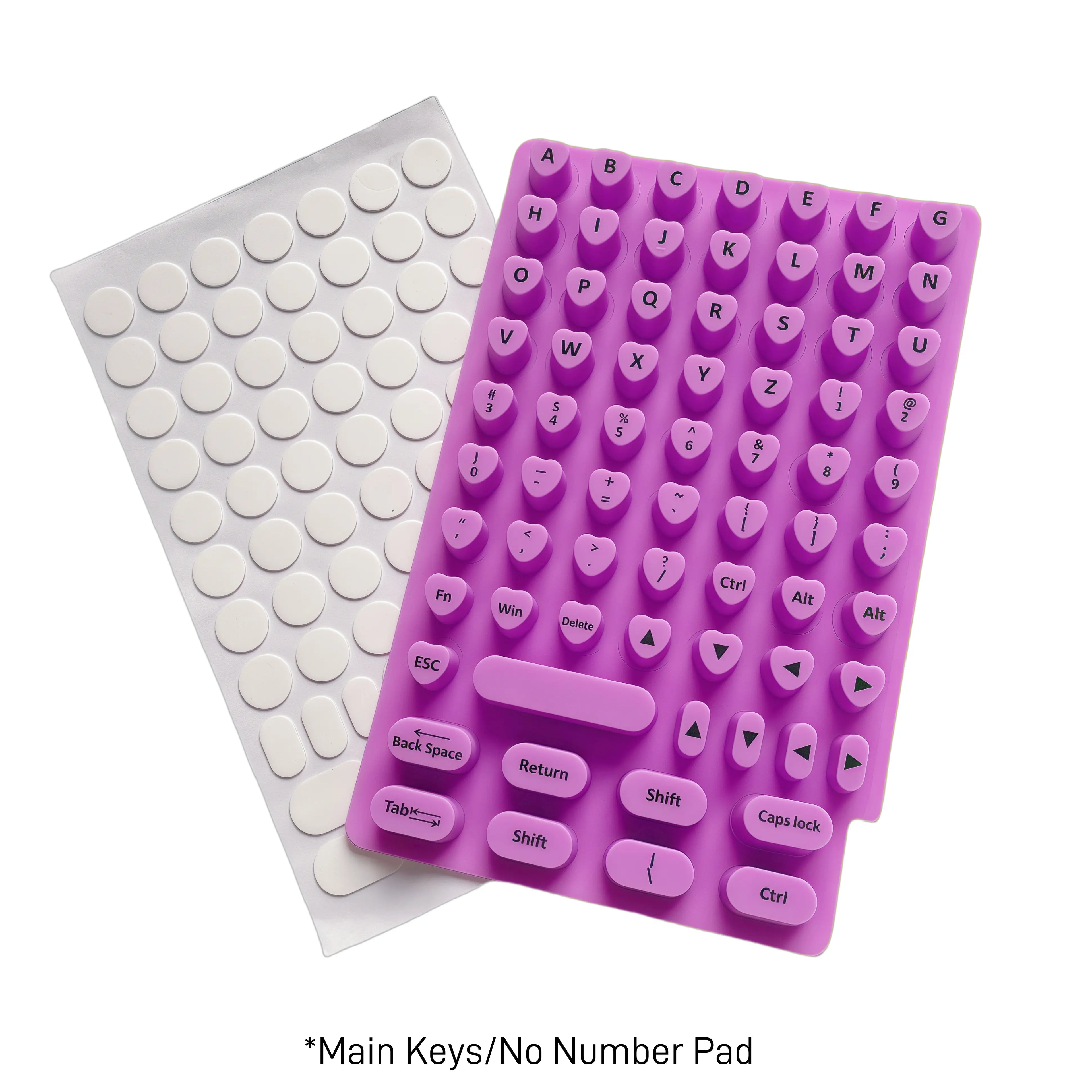 Nadytype Keyboard Sticker ,For Laptop or Desktop Keyboard, Silicon Riser Gift for Women Girls Pastel Color Pink