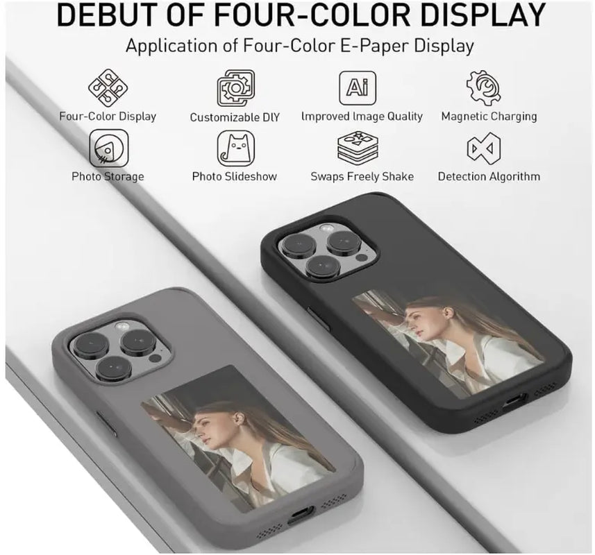 Smart Ink Screen Phone Case for Iphone, without Any Battery Consumption, Support DIY Display