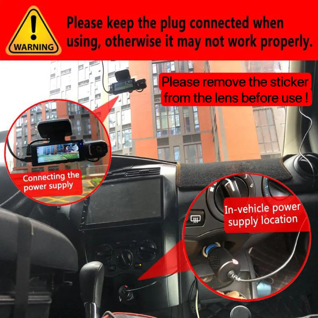 1080P Dual Lens Dash Camera Front and Inside,3.16 Inch Dash Cam with 32GB Memory Card,G Sensor,Hd Night Vision,Loop Recording,Wide Angle Car Dvr,Fall Gift, Birthday Gifts#Springtok Fathersdaygift