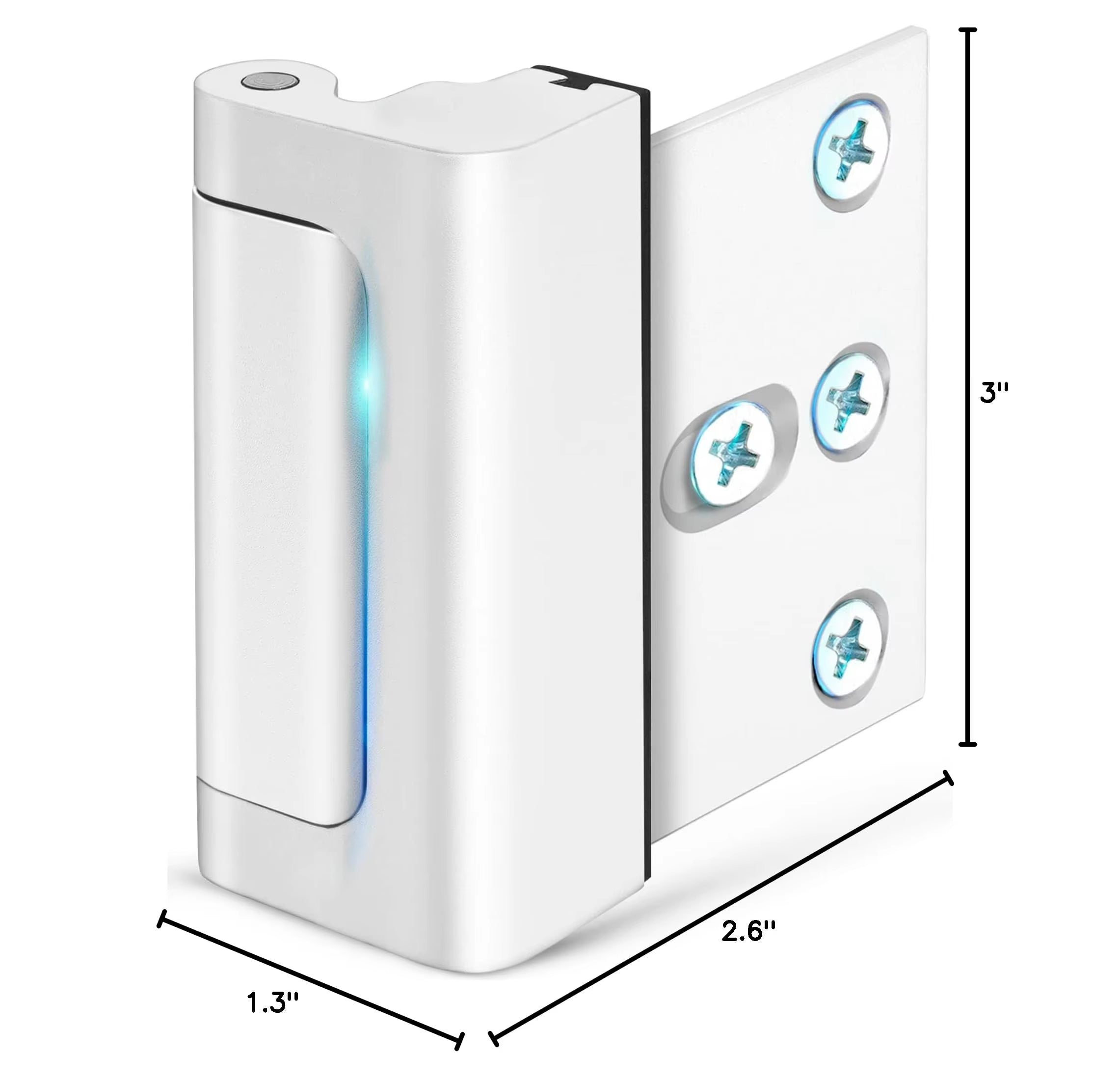 Premium Aluminum Alloy Home Security Door Lock - Childproof Anti-Theft Reinforcement Lock with 3-Inch Stop