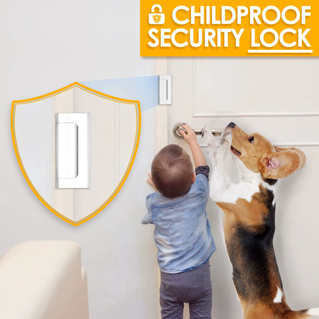 Premium Aluminum Alloy Home Security Door Lock - Childproof Anti-Theft Reinforcement Lock with 3-Inch Stop