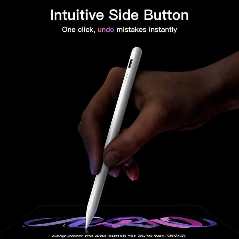 Ipad Pencil Stylus Pen for Ipad 2018-2025, USB-C port, Bluetooth Button, Compatible with All Ipad Models Tech Gadgets